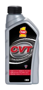 A bottle of TOP 1 Fully Synthetic CVT Fluid