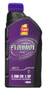 Bottle of TOP 1 Evolution Pro 0W-20 Fully Synthetic Engine Oil