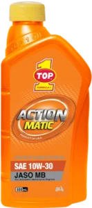 Bottle of TOP 1 ACTION MATIC motor oil for automatic engines