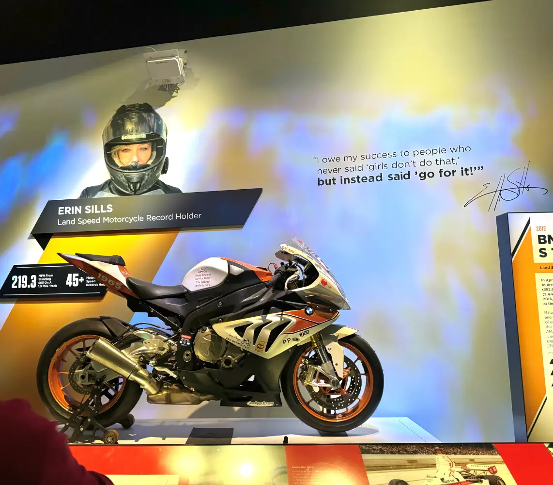 Erin Sills’ record-breaking BMW S1000RR, the fastest BMW on a standing start track, powered by TOP 1 Oil.