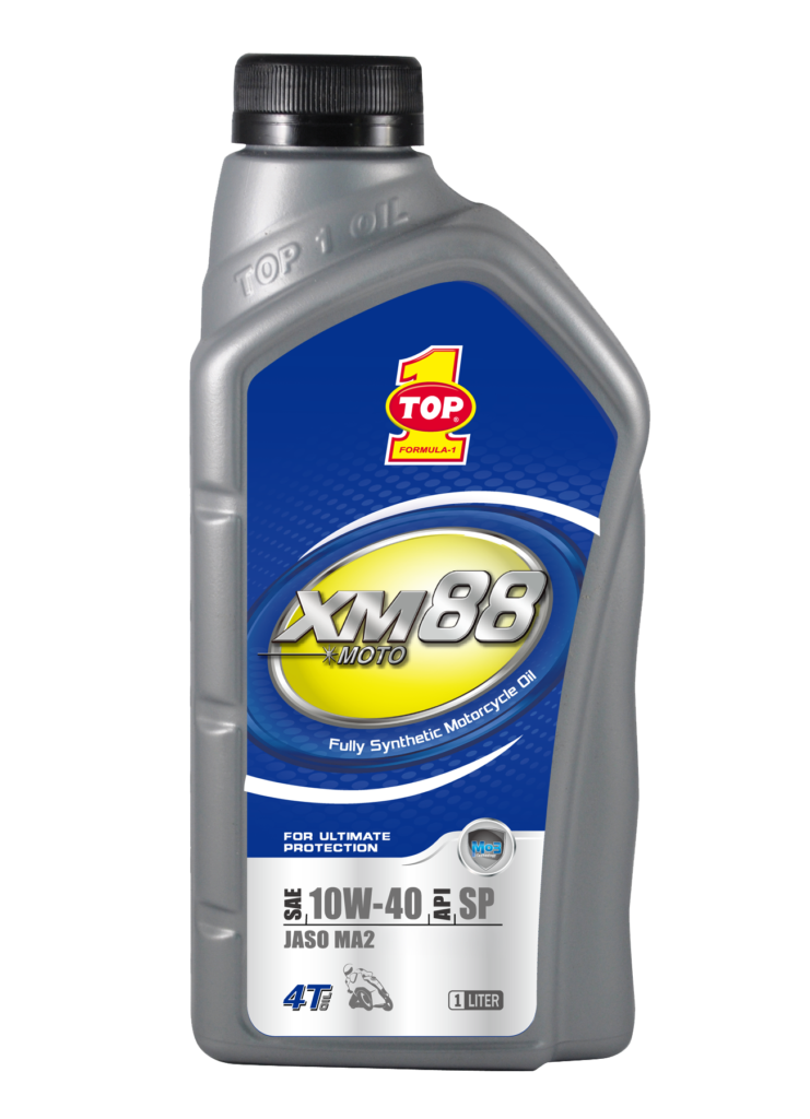 XM88 TOP 1 Motorcycle 4-Stroke Engine Oil 10W-40 bottle front
