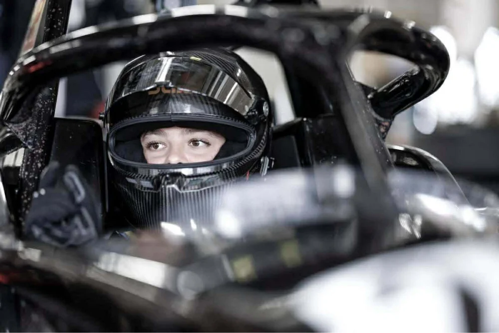 Locked in. Jure Portelli focused and ready inside the cockpit.