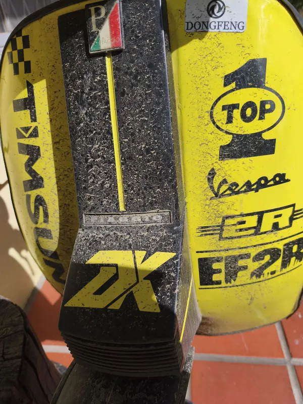 the second yellow top 1 oil off-road motorcycle vespa